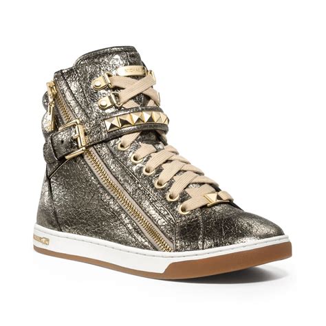 michael kors studded high top sneakers|Michael Kors sneakers price.